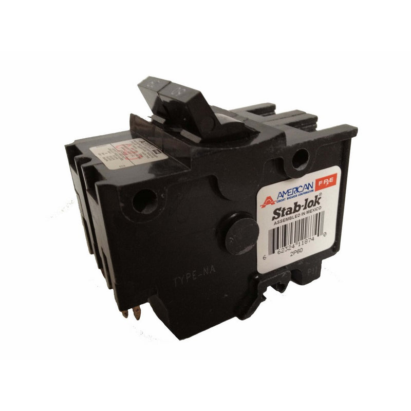 American/Federal Pacific Circuit Breaker, 2-Pole 60-Amp Thick Series