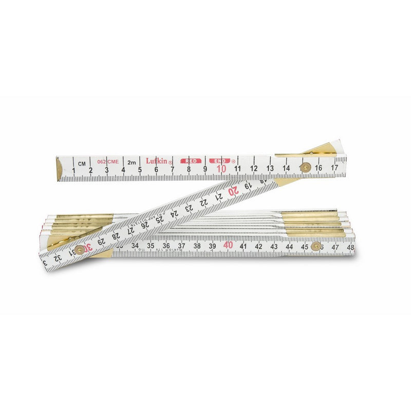 Lufkin 062CMEN 2m 6-Feet by 5/8-Inch Metric and English Wood Rule Red End