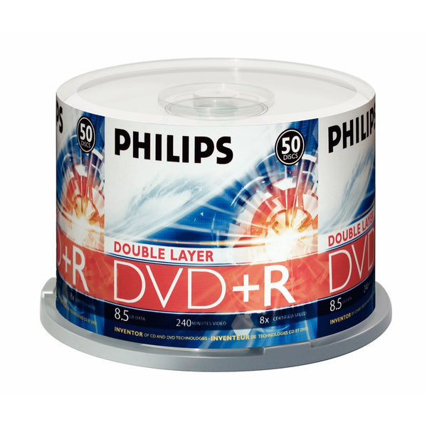 Philips DR8S8B50F/17 50 Pack 8X DVDR DL Spindle