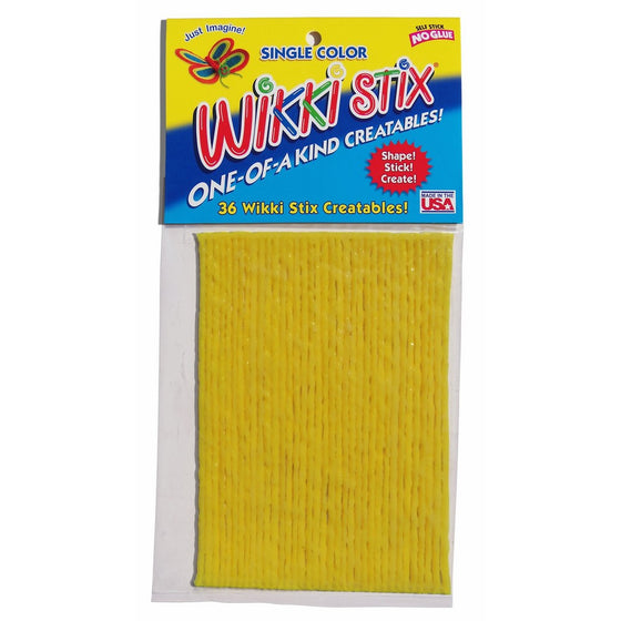 Wikki Stix WIKKI-831 6-Inch Molding and Sculpting Stick, Yellow, 36-Pack