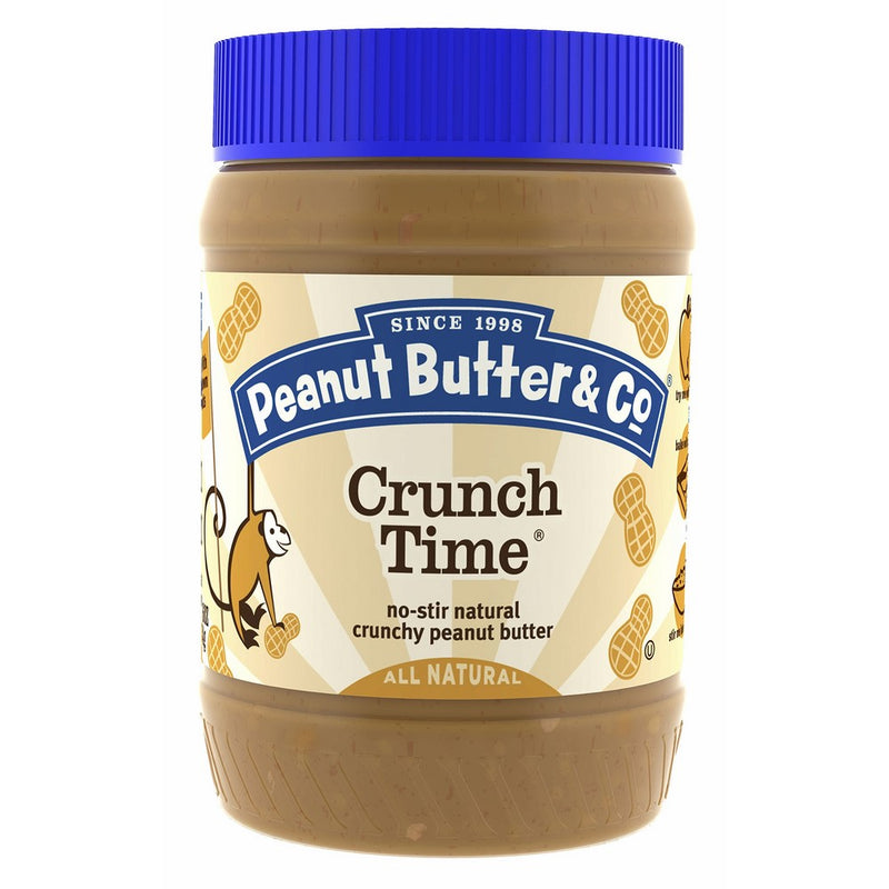 Peanut Butter & Co. Peanut Butter, Non-GMO, Gluten Free, Vegan, Crunch Time, 16 Ounce Jars (Pack of 6)