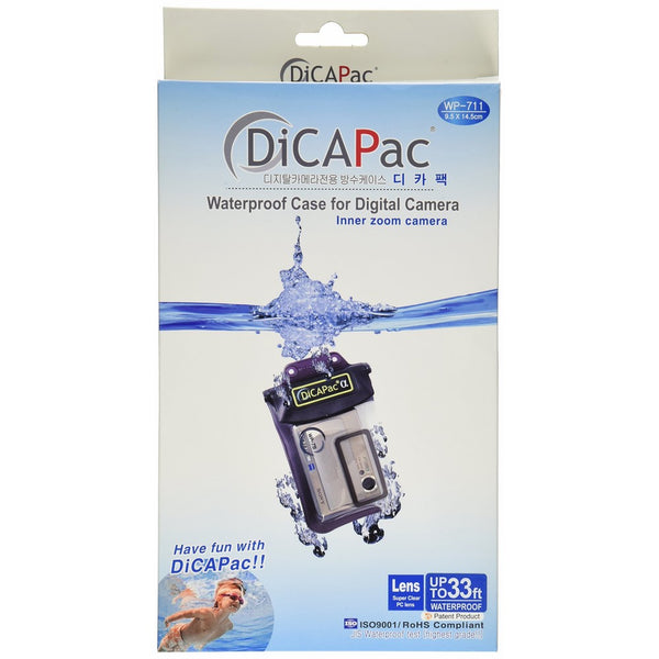 DiCAPac WP711 145x95mm Small Inner Zoom Waterproof Case with Soft Lens