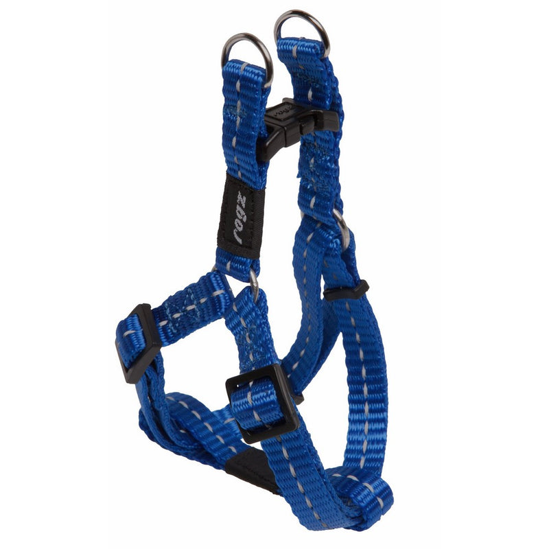 Reflective Step-in Adjustable Harness for Small Dogs; matching collar and lead available, Blue