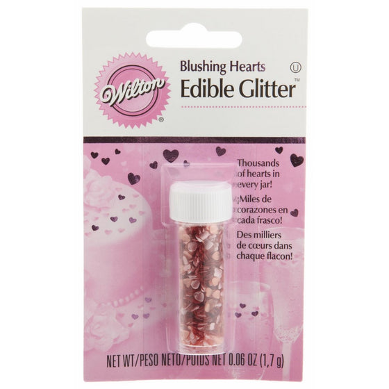 Wilton Edible Glitter, Pink Hearts