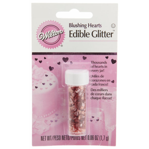 Wilton Edible Glitter, Pink Hearts