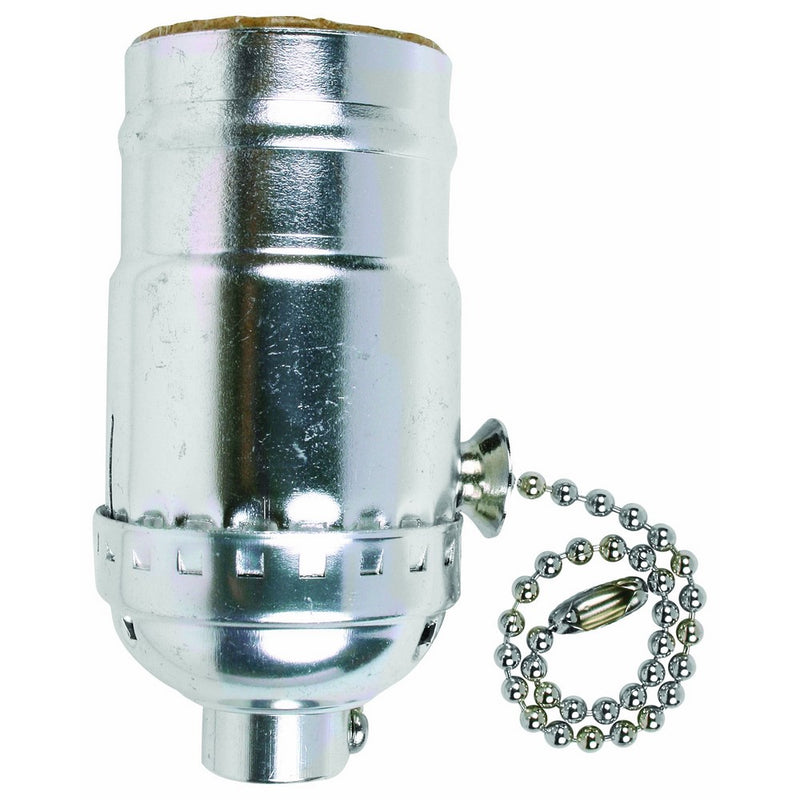 Socket Pull Chain 3-Way Nickel