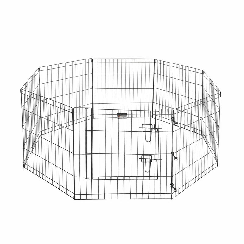 Pet Trex 2205 24 x 24 8 Panel Pen Exercise Playpen for Dogs with High Panel and Gate, 24 x 24"