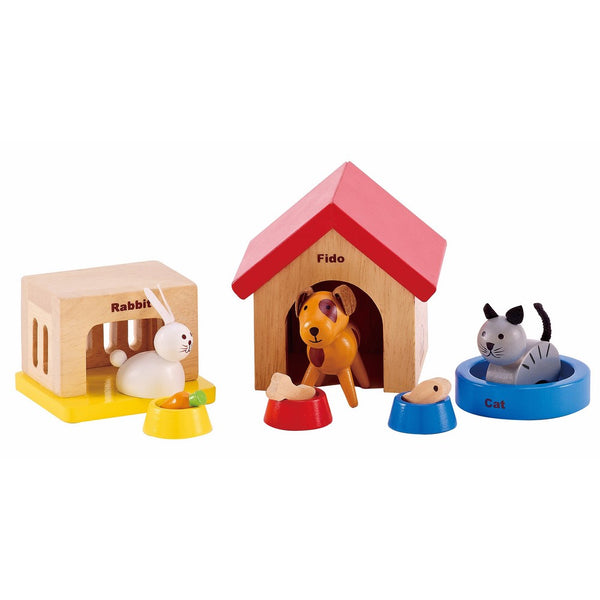 Hape Family Pets Wooden Doll House Animals