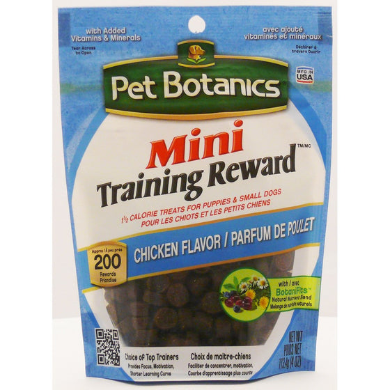 Pet Botanics Training Rewards Mini Treats for Dogs, Chicken, 4 oz.