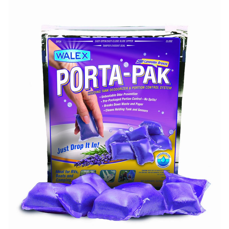 Walex PPRVLAV Porta-Pak Holding Tank Deodorizer Drop-Ins, Lavender Breeze (Pack of 10)