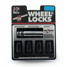 Gorilla Automotive 21631BC Black Chrome Small Diameter Wheel Locks (12mm x 1.50 Thread Size)
