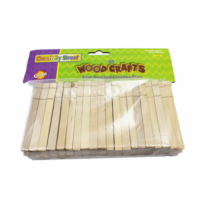 Chenille Kraft Natural Flat-Slotted Clothespins (CKC368501)