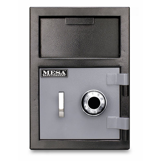 Mesa Safe MFL2014C All Steel Depository Safe with Combination Lock, 0.8-Cubic Feet, Black/Grey