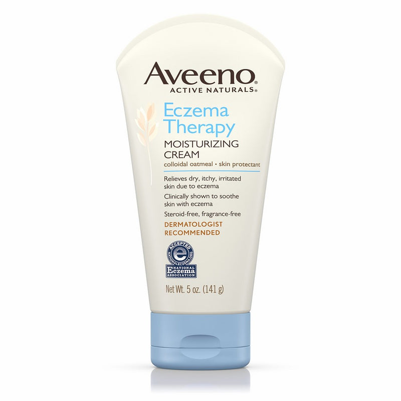 Aveeno Eczema Therapy Moisturizing Cream Relieves Dry Itchy Skin, 5 Oz (Pack of 3)