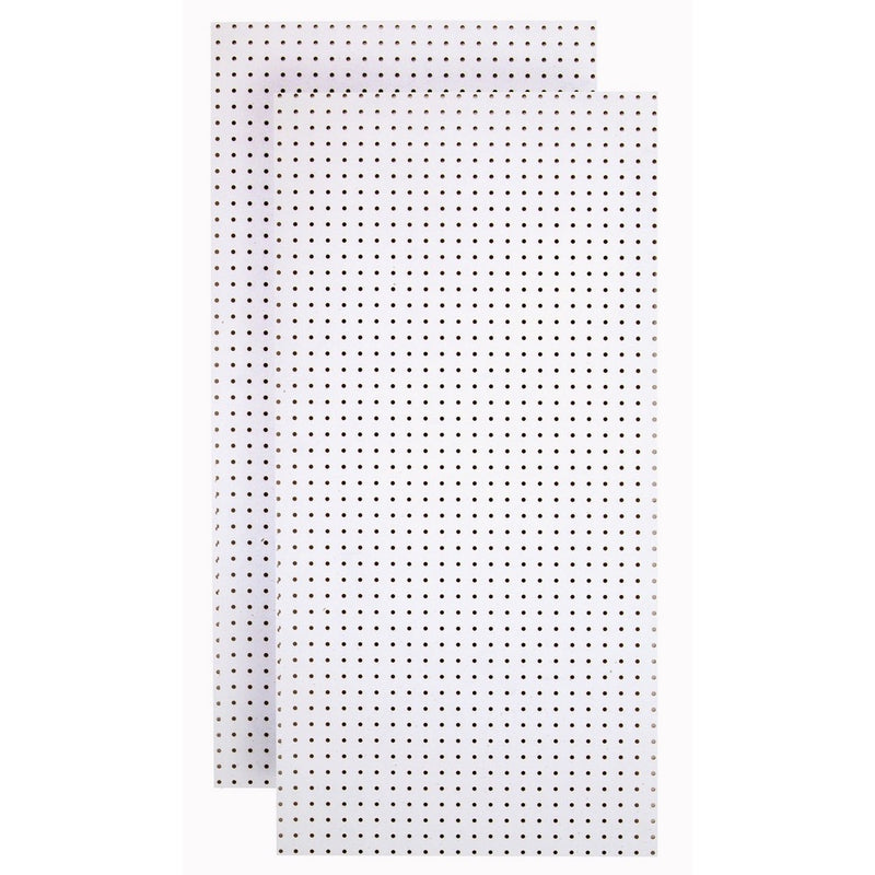Tempered Wood Pegboard TPB-2WF 24-Inch W x 48-Inch H x 1/4-Inch D Custom PaintedHeavy Duty Round Hole Pegboards, Blissful White
