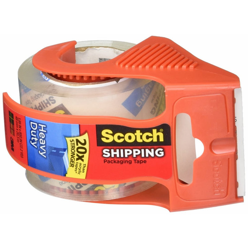 Scotch Heavy Duty Shipping Packaging Tape, 1.88 Inch x 800 Inch, Clear (Pack of 4)