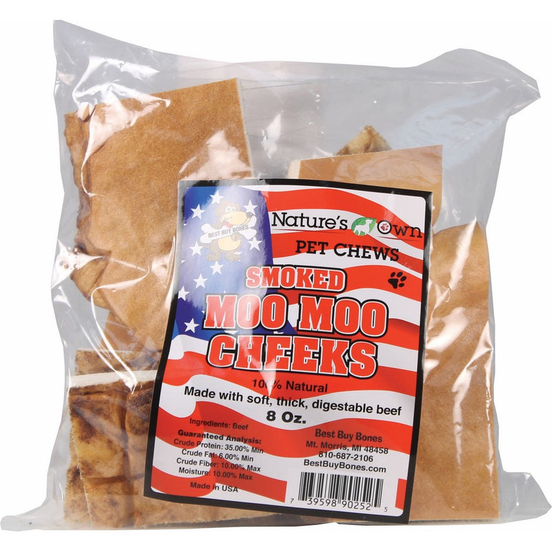 Best Buy Bones Nature's Own Pet Chews Moo Cheeks Bag Treat, 8 oz