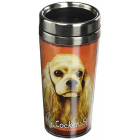 E&S Pets Stainless Steel Cocker Spaniel Tumbler, 16 oz