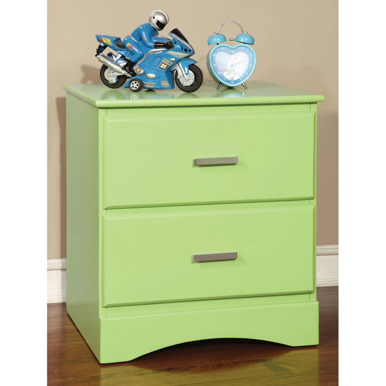 Furniture of America Kolora Youth Nightstand, Green