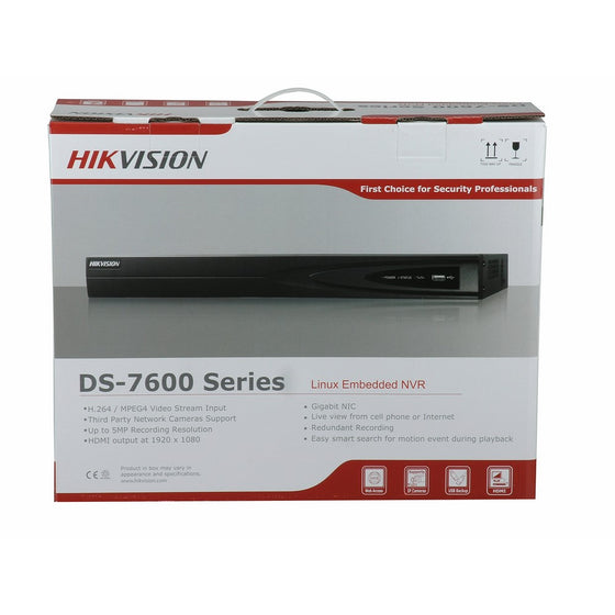 HIKVISION DS-7608NI-E2/8P 8CH PoE NVR Network Video Recorder with up to 5MP Resolution Recording, Includes a 1TB WD purple "WD10PURX" Hard Drive