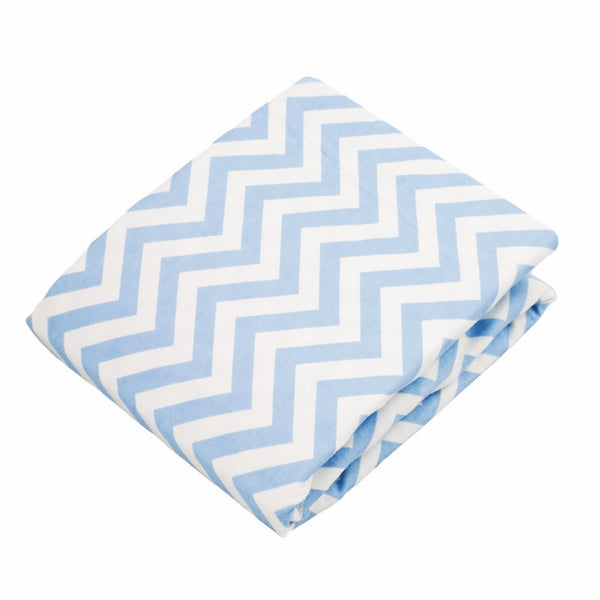 Kushies Baby Fitted Bassinet Sheet, Blue Chevron