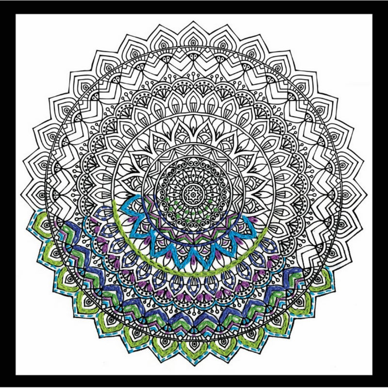 Tobin 4008 10" x 10" Mandala Zenbroidery Stamped Embroidery