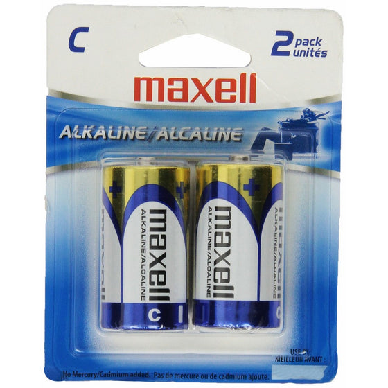 Maxell 723320 Alkaline Battery C Cell 2-Pack