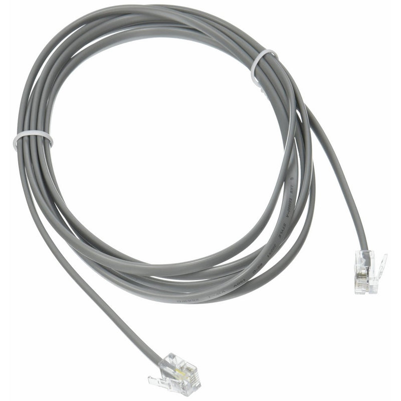 C2G/Cables to Go 02971 RJ11 6P4C Straight Modular Cable, Silver (7 Feet/2.13 Meters)