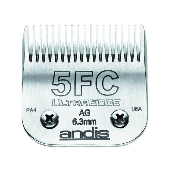 Andis Carbon-Infused Steel UltraEdge Dog Clipper Blade, Size-5 FC, 1/4-Inch Cut Length (64122)