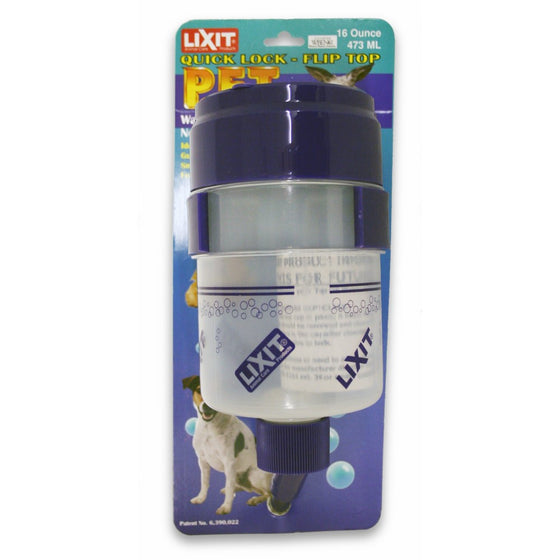 Lixit 30-0357-024 Flip-Top Water Bottle, 16-Ounce