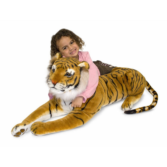 Melissa & Doug Giant Tiger - Lifelike Stuffed Animal (over 5 feet long)