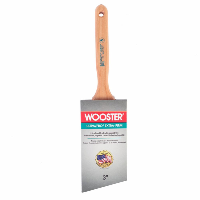 Wooster Brush 4153-3 Ultra/Pro Extra-Firm Lindbeck Angle Sash Paintbrush, 3-Inch