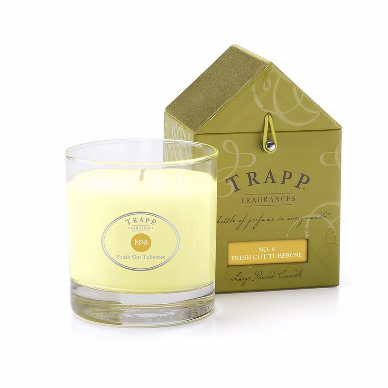 Trapp Signature Home Collection No. 8 Fresh Cut Tuberose Poured Scented Candle, 7-Ounce