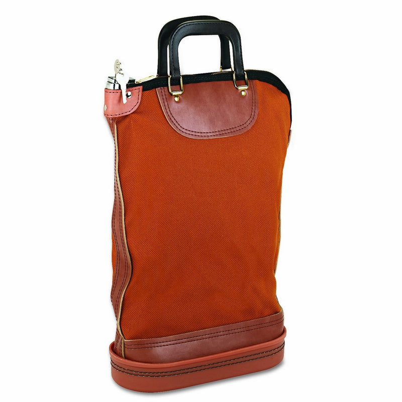 PM Company Regulation Post Office Security Mail Bag, Zipper Lock, Gold, Brown (04644)