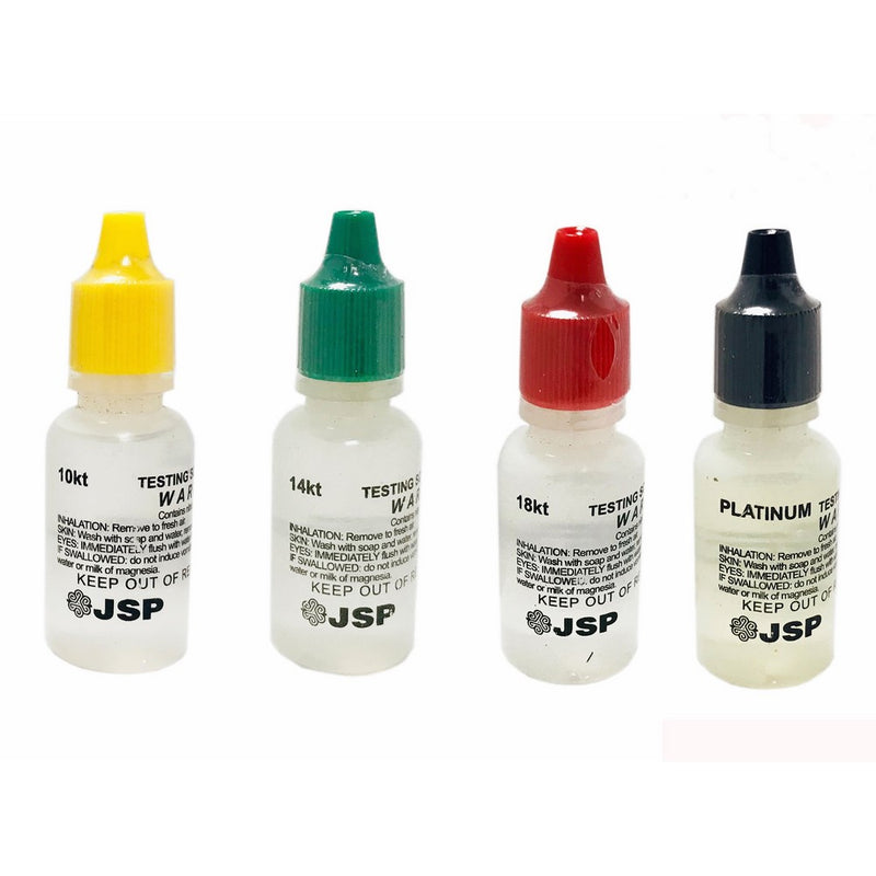 JSP Gold and Platinum Testing Solution Combo Pack and 2x3 Testing Stone