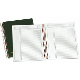 Wirebound Project Planner,84 Sheets, 9-1/2"x7-1/4", GN Cover