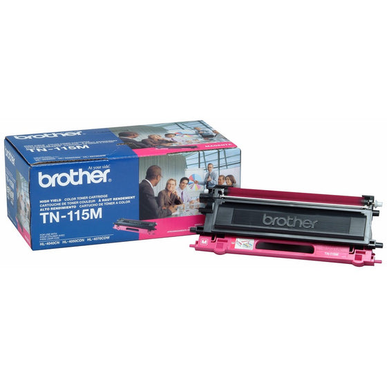 Brother TN115M Toner Cartridge, High Yield, Magenta