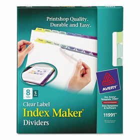 Avery Index Maker Dividers, 8-Tab, Multi-Color,5 Sets (11991)