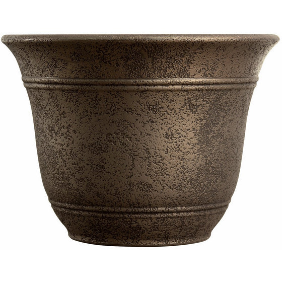 Listo SRA13001P02 Sierra Planter, Nordic Bronze Planter, 13-Inch Width