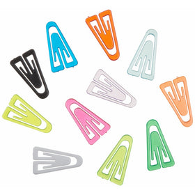 ADVANTUS Medium Plastic Paper Clips, 1 Inch, Assorted Colors, Box of 500 (PC0300)