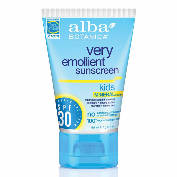 ALBA BOTANICA, Mineral Sunscreen Kids SPF 30-4 oz