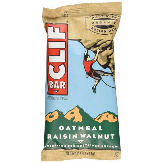 Clif Bar Energy Bar, Oatmeal Raisin Walnut, 2.4-Ounce Bars, 12 Count (Pack of 2)