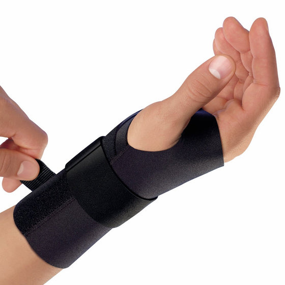 Futuro Energizing Wrist Support, Left Hand, Small/Medium, Black, Moderate Stabilizing Support