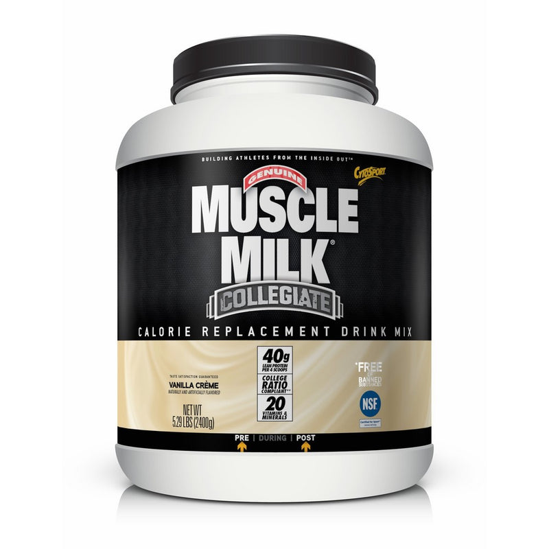 Muscle Milk Collegiate Protein Powder, Vanilla 'N Crème, 20g Protein, 5.29 Pound