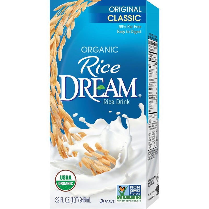 RICE DREAM Classic Original Organic Rice Drink, 32 fl. oz. (Pack of 12)