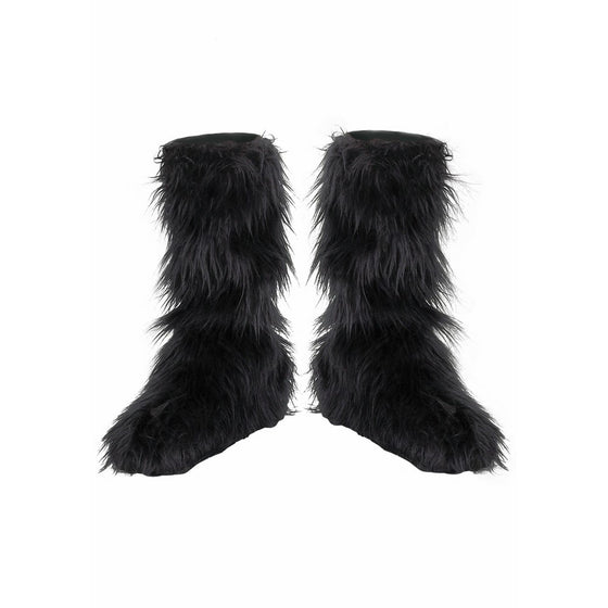 D/Ceptions 2 Black Furry Boot Covers Costume Accessory, One Size Child