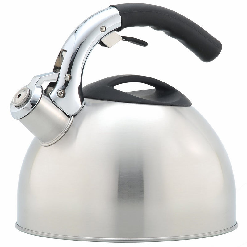 Creative Home Ellipse Stainless Steel Whistling Tea Kettle, 2.8 Quart