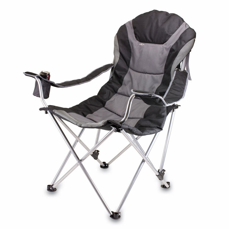 ONIVA - a Picnic Time brand Picnic Time Portable Reclining Camp Chair, Black/Gray