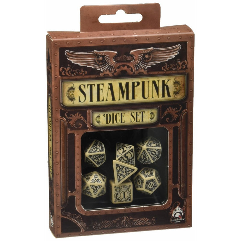 Steampunk Dice Beige/Black (7 Stk.) Board Game