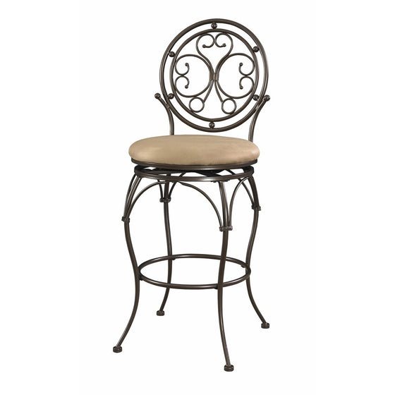 Powell Company Big and Tall Scroll Circle Back Barstool